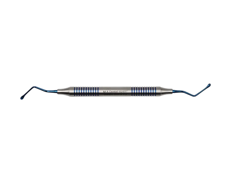 Lucas 87 Surgical Curette 3.0 mm - Blue Plasma Hollow Handle - Equate Instruments