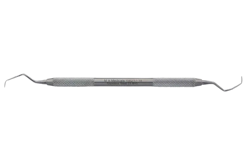 Gracey Curette 17-18 - Solid Knurled Handle - Equate Instruments