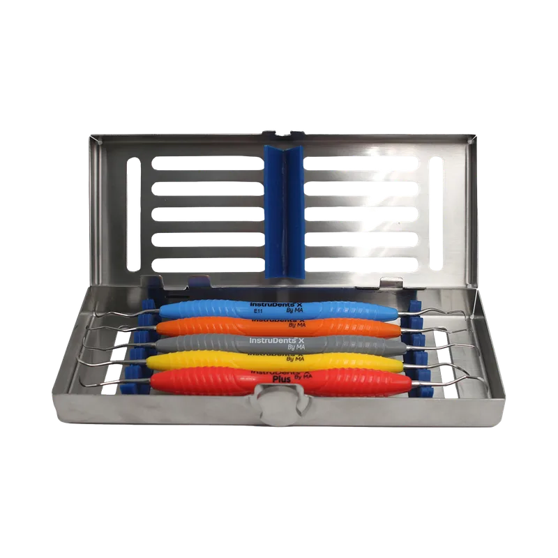 Basic Perio Set - 5 Gracey and Scaler Instruments with Stainless Cassette - Equate Instruments