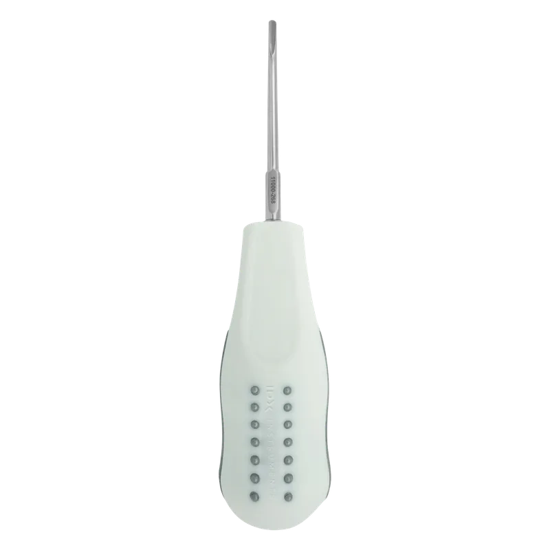 Luxating Elevator 3 mm Curved - Light Grey Silicone Handle - Equate Instruments