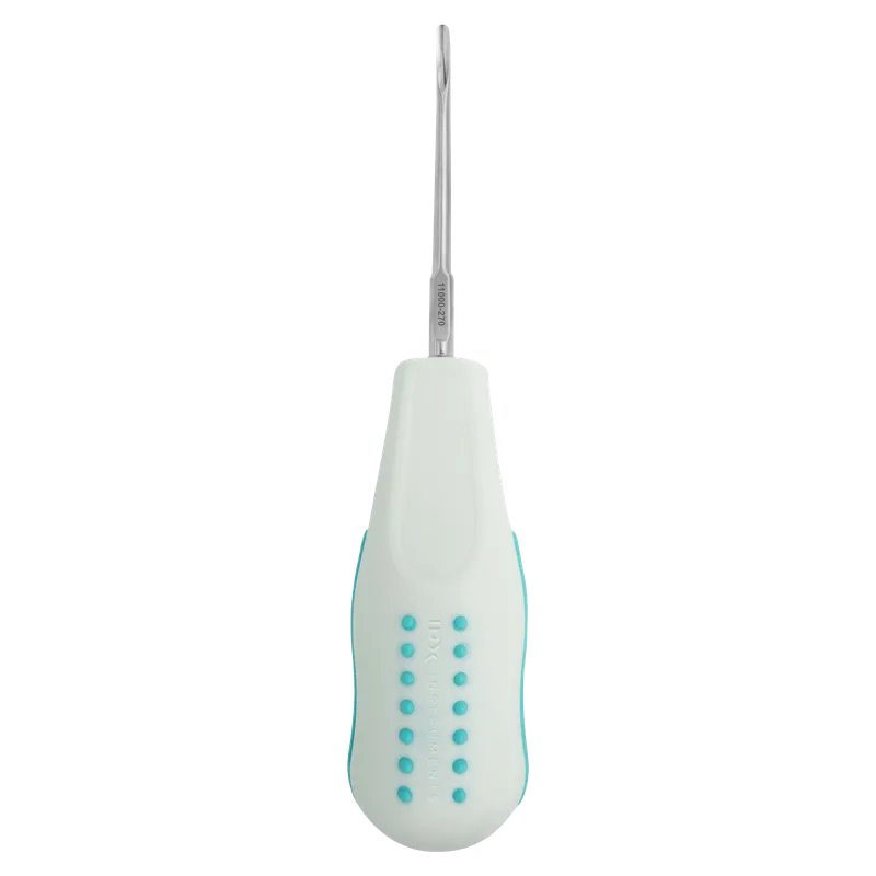 Luxating Elevator 3 mm Curved Front-Side - Light Blue Silicone Handle - Equate Instruments