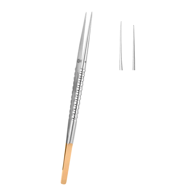 Micro Surgical Tweezer 1x2 Teeth Straight 18cm - Equate Instruments