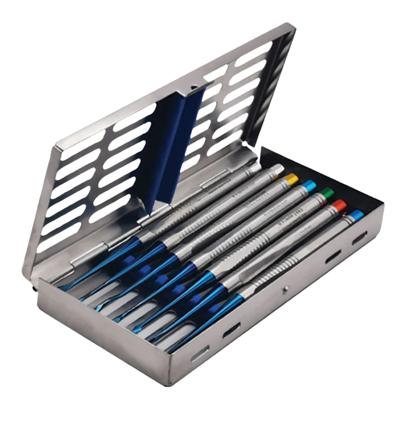 Bernard Spade Elevators Kit with Cassette - 7 pcs - Equate Instruments