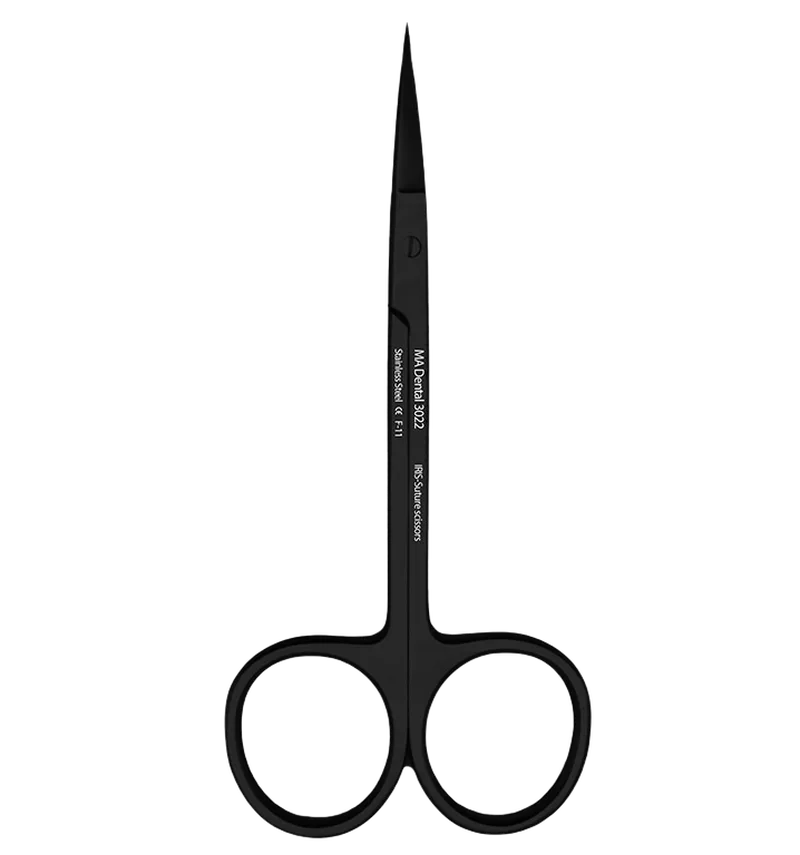 IRIS Suture Scissors Curved - Black-Coated 11.5cm - Equate Instruments