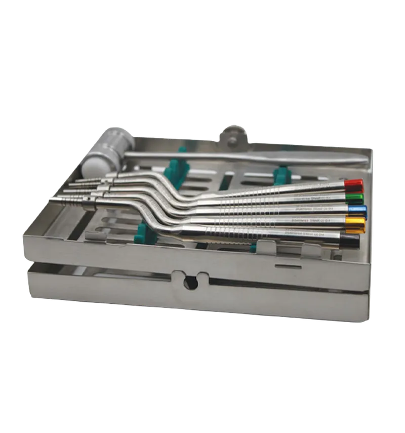 Offset Osteotome Complete Universal Set with Mallet and Cassette - Equate Instruments