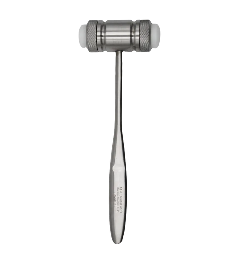 Surgical Mallet with Replaceable Plastic Inserts - 17 cm - Equate Instruments