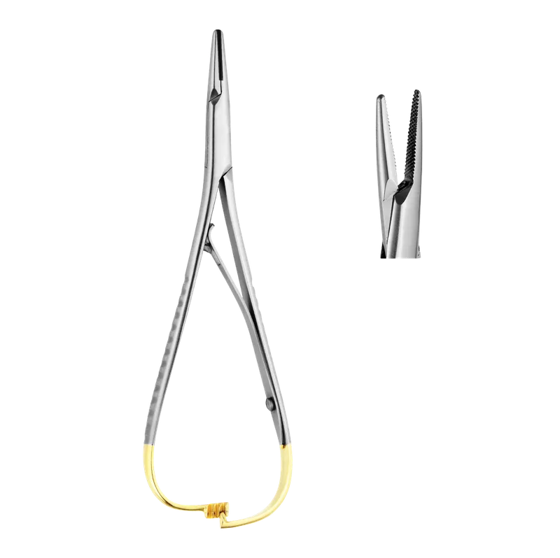 Mathieu Needle Holder - Straight 14 cm with TC Tips - Equate Instruments