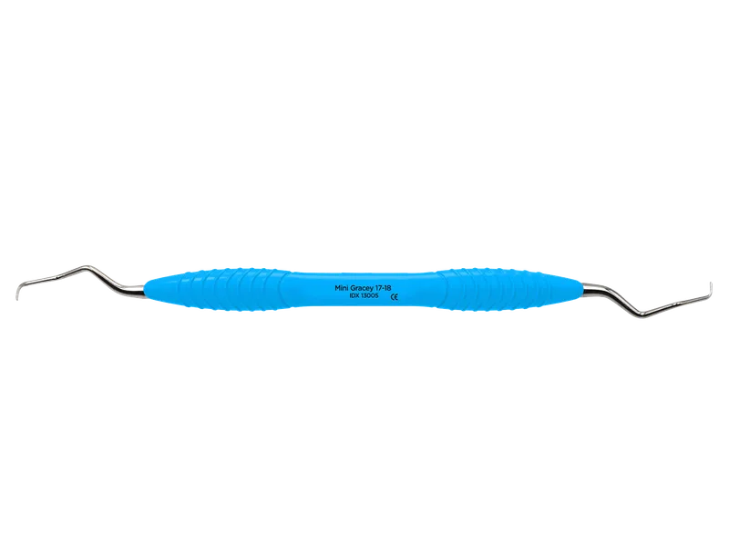 Mini Gracey 17-18 Curette, Blue Silicone Handle - Equate Instruments