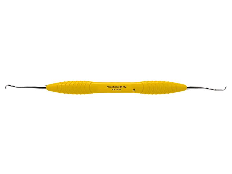 Micro Sickle Scaler 01/02 - Yellow Silicone Handle - Equate Instruments