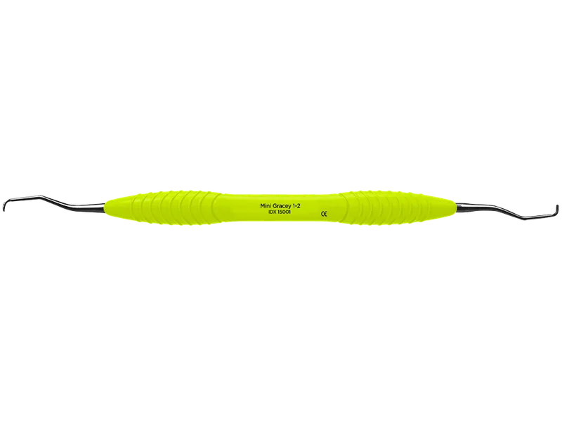 Mini Gracey 1-2 Curette, Green Silicone Handle - Equate Instruments