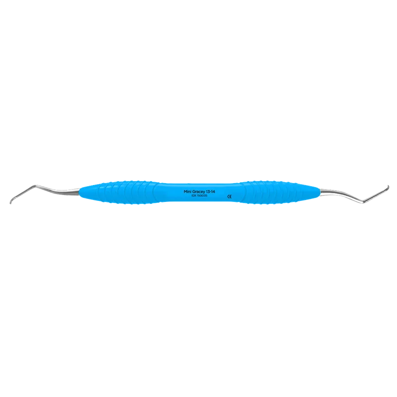 Mini Gracey 13-14 Curette, Blue Silicone Handle - Equate Instruments