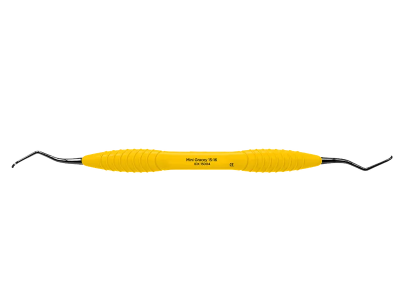 Mini Gracey 15-16 Curette, Yellow Silicone Handle - Equate Instruments