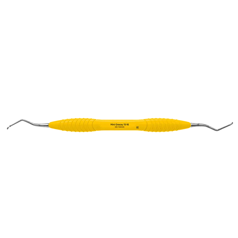 Mini Gracey 15-16 Curette, Yellow Silicone Handle - Equate Instruments