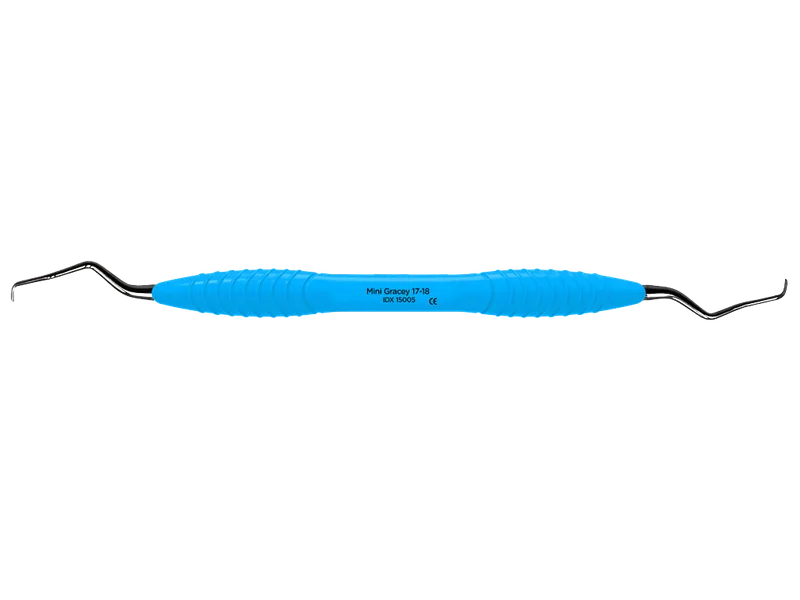 Mini Gracey 17-18 Curette, Blue Silicone Handle - Equate Instruments