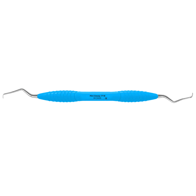 Mini Gracey 17-18 Curette, Blue Silicone Handle - Equate Instruments