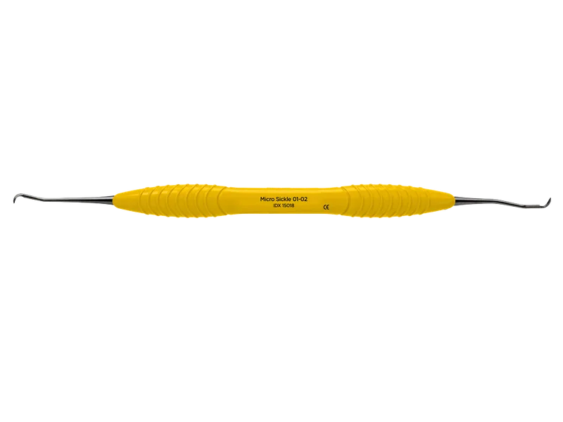 Micro Sickle Scaler 01/02 - Yellow Silicone Handle - Equate Instruments