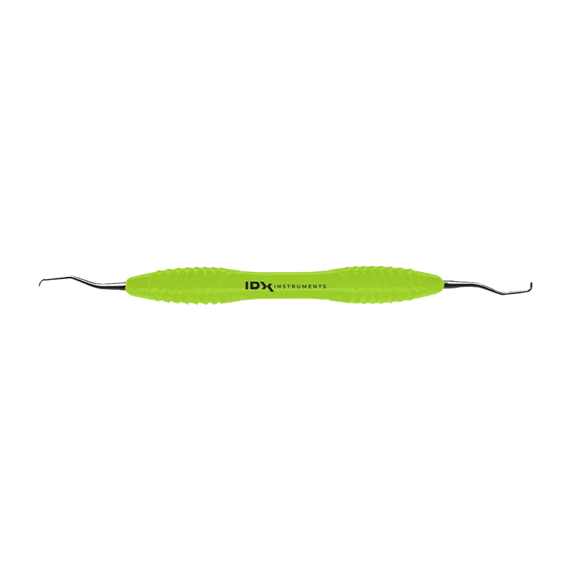 Mini Gracey 1-2 Curette, Green Silicone Handle - Equate Instruments