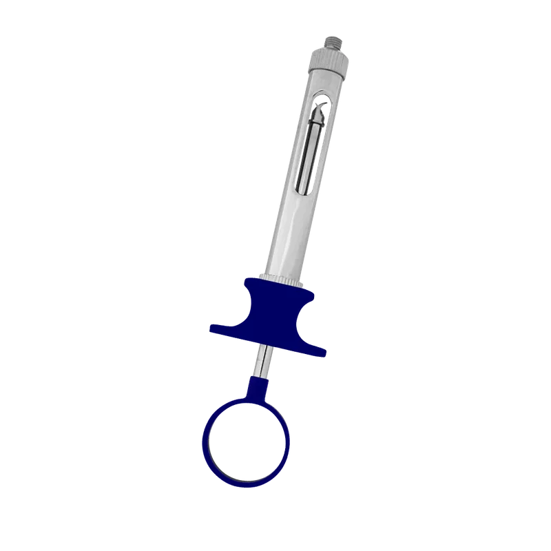Aspirating Syringe 2.2ml with Blue Silicone Grip (EU Needle) - Equate Instruments
