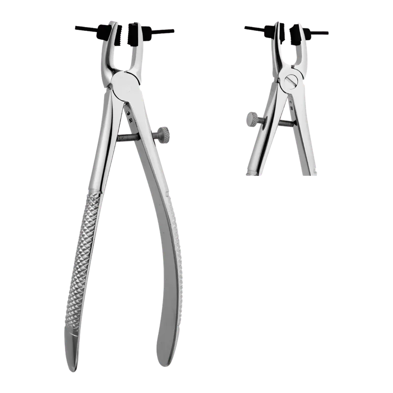 Crown Remover Pliers - Angled with Rubber-Retentive Jaws, 17.5 cm - Equate Instruments