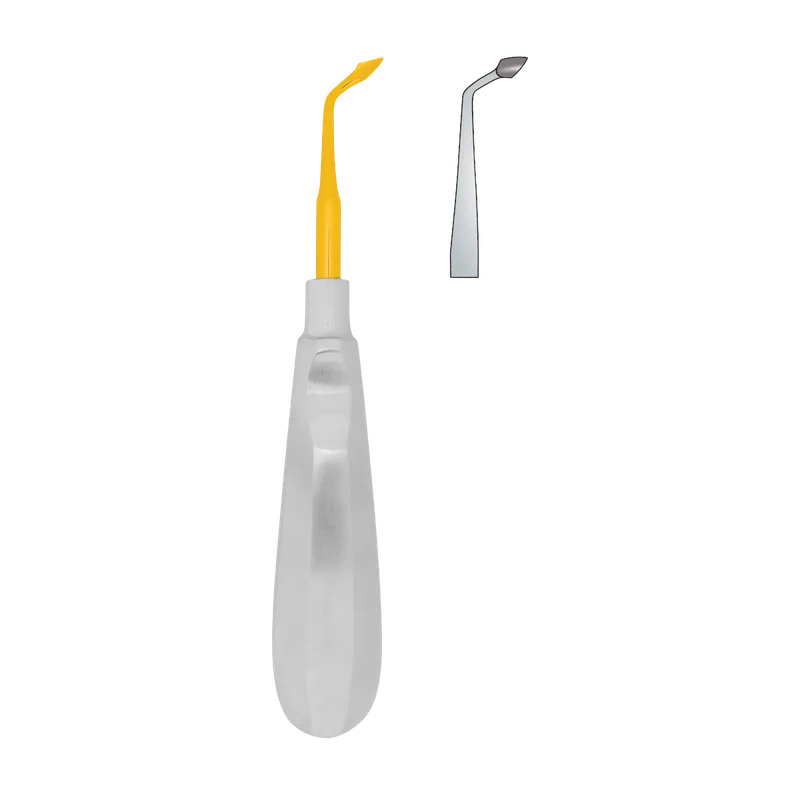 Surgical Dental Elevator 4 mm - Angled Tip, Gold Shaft - Equate Instruments