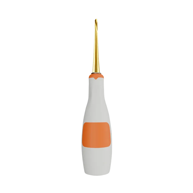 Root Tip Pick Elevator 2 mm Left - Titanium Coated Silicone Handle Orange - Equate Instruments