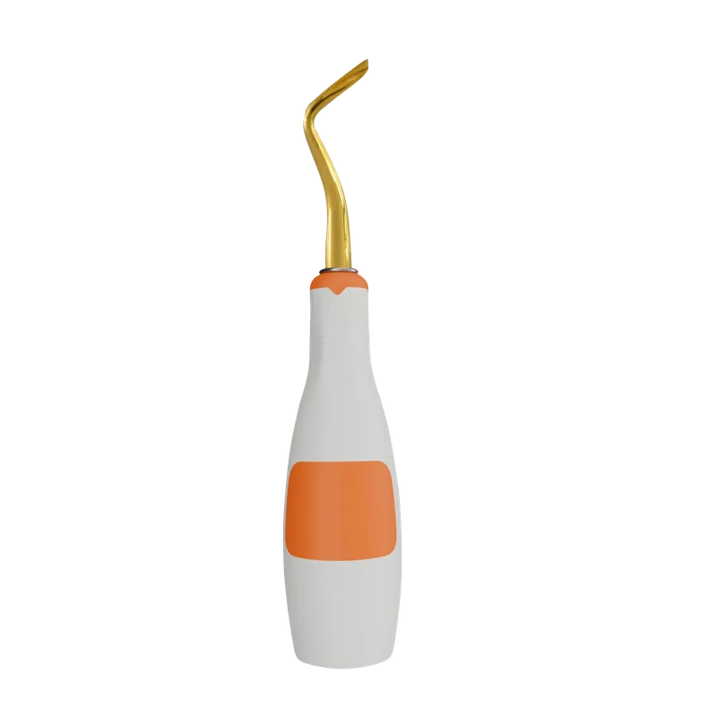 Extraction Elevator 3 mm Left - Titanium-Coated with Orange Silicone Handle - Equate Instruments