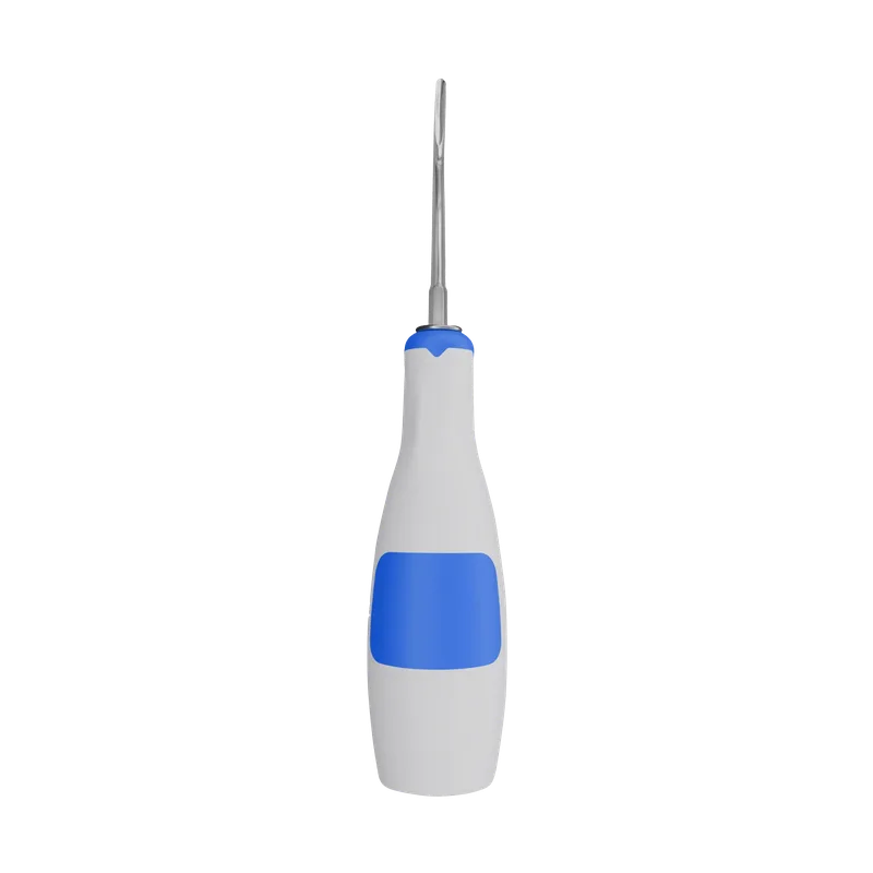 Luxating Elevator Double-Curved 3 mm - Silicone Handle Light Blue - Equate Instruments