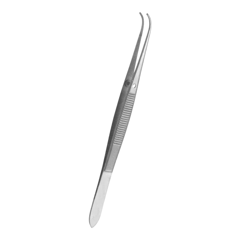 Perry Serrated Dental Tweezers 13 cm - Curved Tips - Equate Instruments