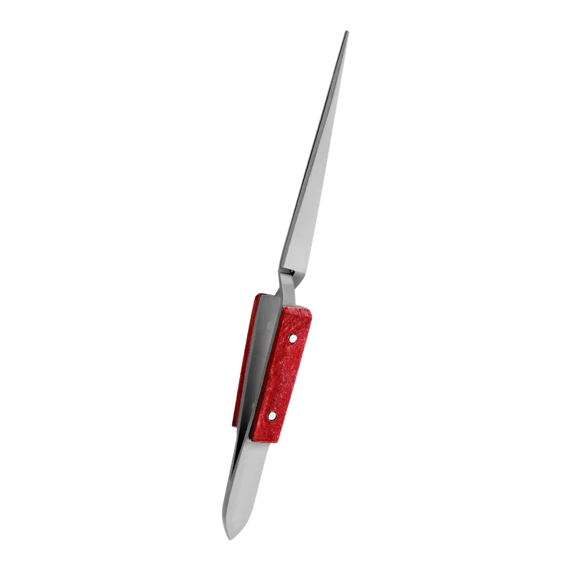 Cross-Action Locking Tweezer Straight 16cm - Wooden Grip - Equate Instruments