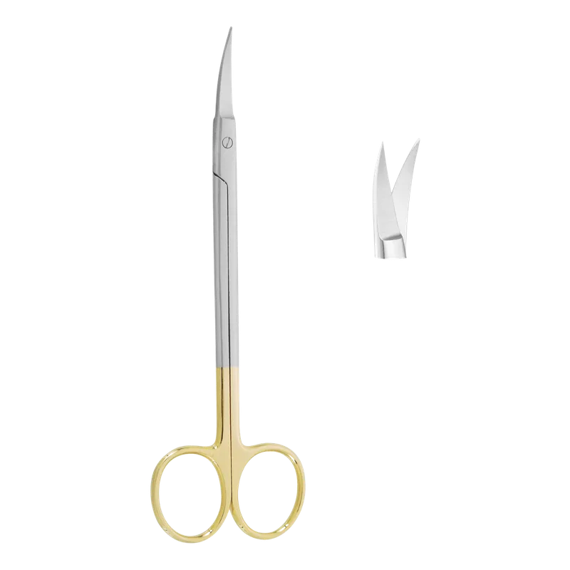 Kelly TC Curved Scissors 16cm Gold - Equate Instruments