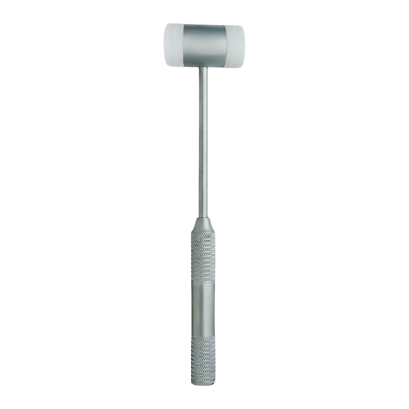 Surgical Mallet 16cm with Replaceable Plastic Insert - Knurled Metal Handle - Equate Instruments