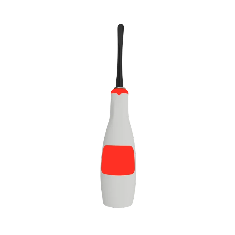 Fig. 05 Lindo-Levian Root Elevator 3.5 mm with Titanium-Coated Tip and Red Silicone Handle - Equate Instruments