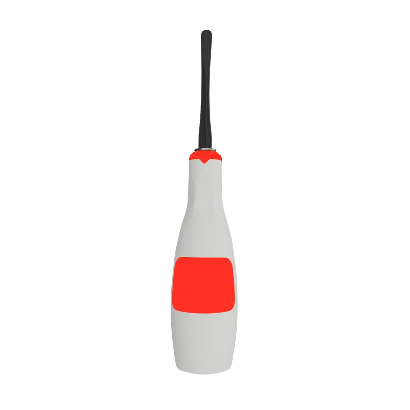 Fig. 07 Bayonet Distal Root Elevator 3.5 mm with Titanium-Coated Tip and Red Silicone Handle - Equate Instruments