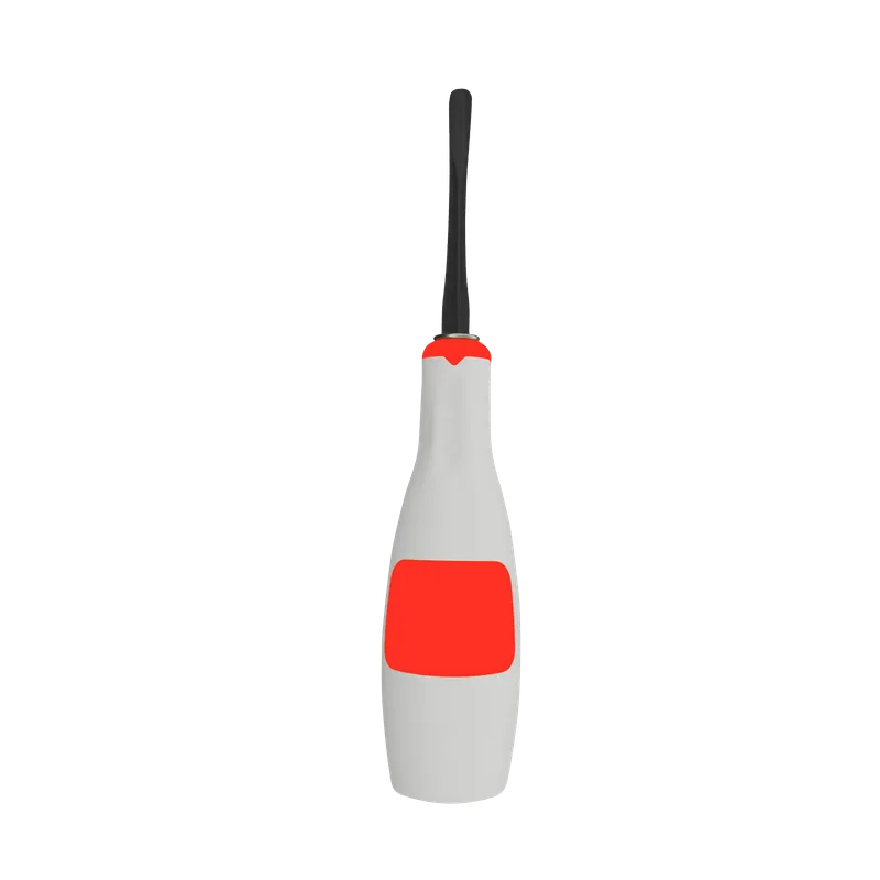 Fig. 08 Bayonet Mesial Root Elevator 3.5 mm with Titanium-Coated Tip and Red Silicone Handle - Equate Instruments