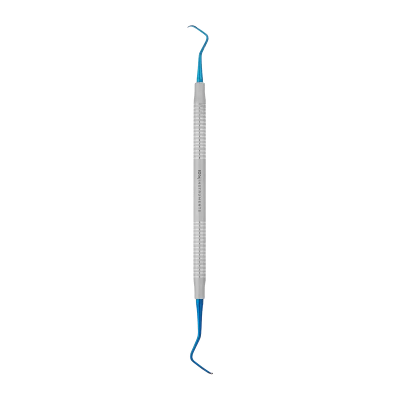 McCall Curette Fig. 13/14 - Titanium Plasma Blue, 6 mm Solid Handle - Equate Instruments
