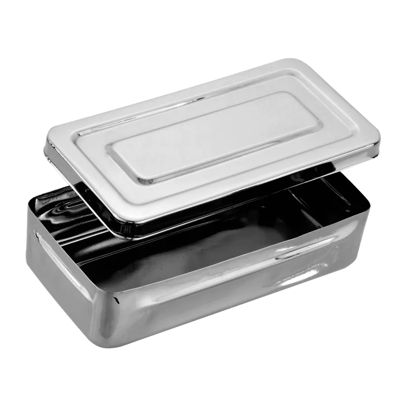 Stainless-Steel Instrument Box - Rectangular, 20 x 10 x 5 cm - Equate Instruments