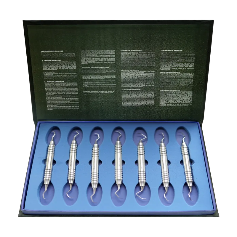 Gracey Curette Set of 7 with 10 mm Hollow Handle - Equate Instruments