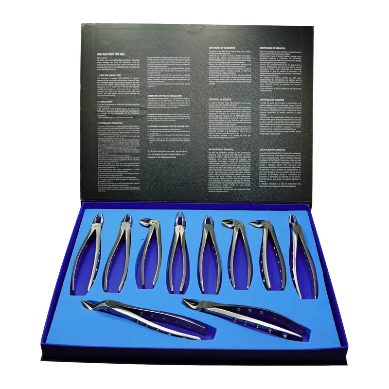 Adult Extraction Forceps Set - 10 Pieces - Equate Instruments