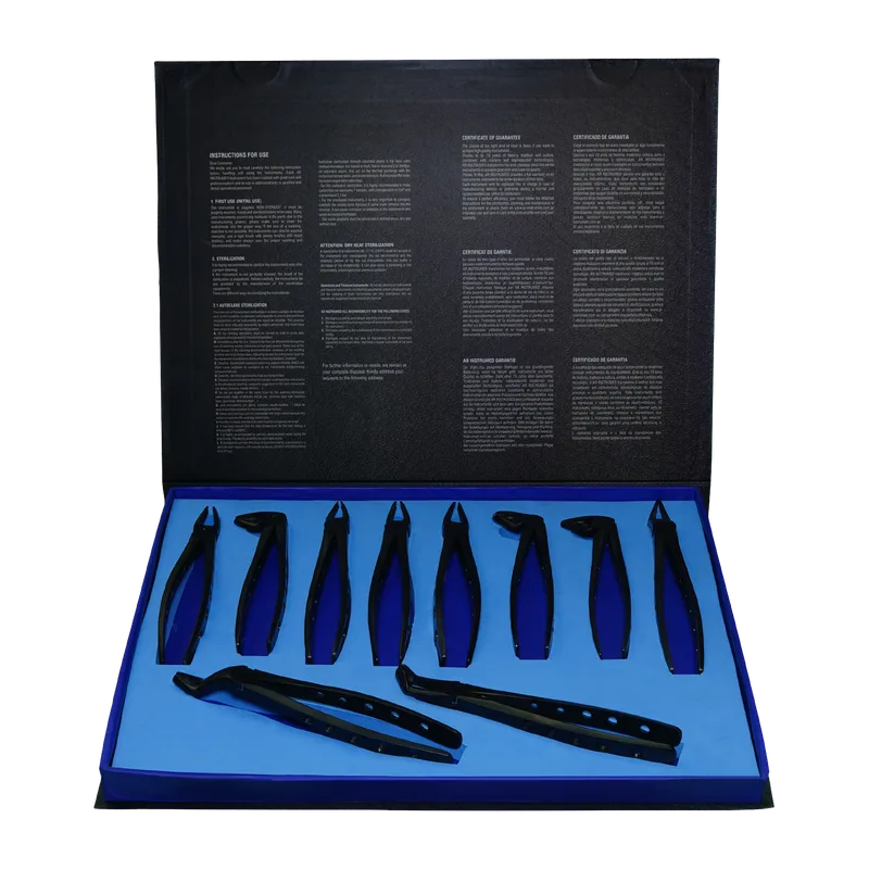 Extracting Forceps Set for Adults - 10 Piece Black Plasma Coated - Equate Instruments