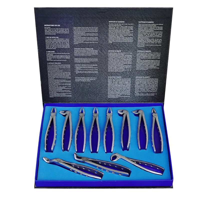 Adult Extraction Forceps Set of 11 in Presentation Box - Equate Instruments