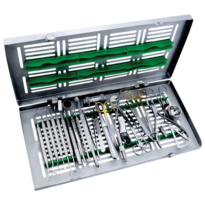 Implant Surgery Instrument Set of 25 with Sterilisation Cassette - Equate Instruments