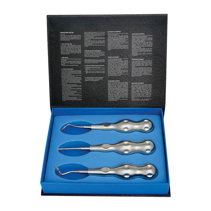 Heidbrink Root Elevator Set of 3 with Round Handle - Equate Instruments