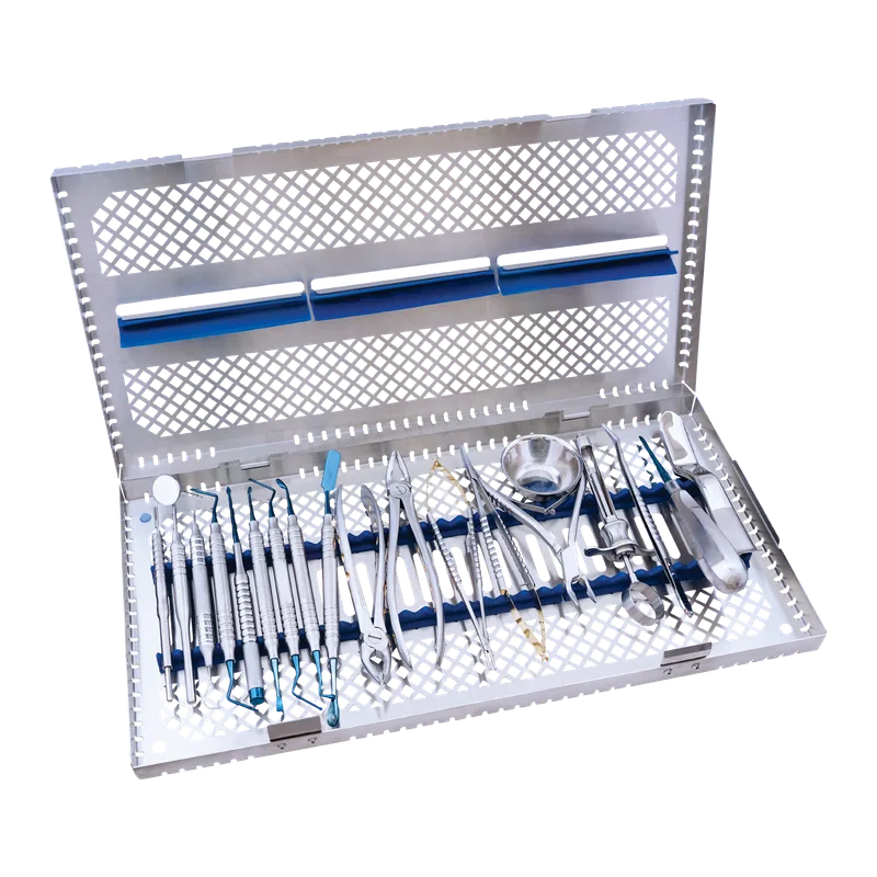 Oral Surgery Instrument Set of 21 with Sterilisation Cassette - Equate Instruments