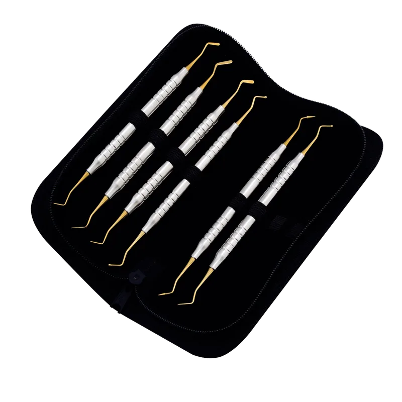 Composite Instrument Set of 6 with 10 mm Hollow Handles and Gold Plasma Tips - Equate Instruments