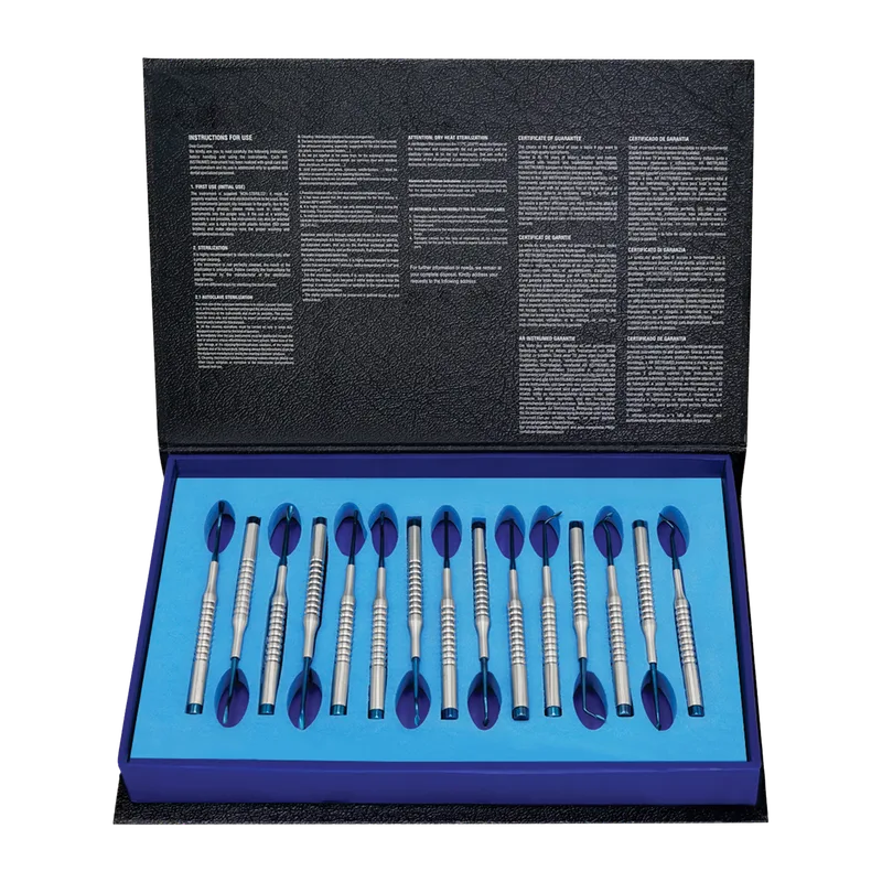 Micro Elevator Set - 15 Instruments with Blue Plasma Tips - Equate Instruments