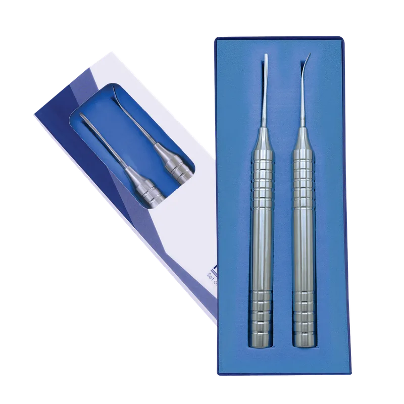Flexible Periotome Set of 2 with Straight and Curved Tips - Equate Instruments