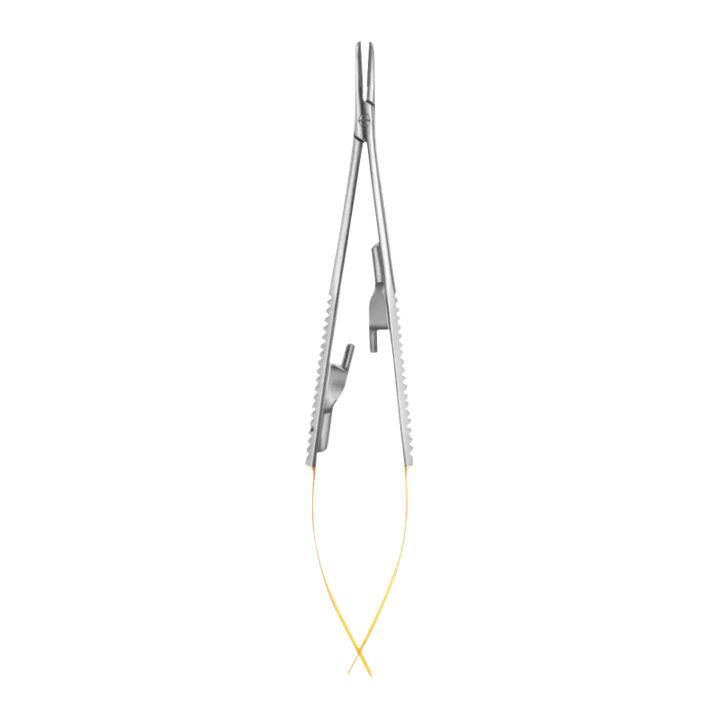 Castroviejo Needle Holder Curved 5-0 to 7-0 14.5cm TC Gold - Equate Instruments