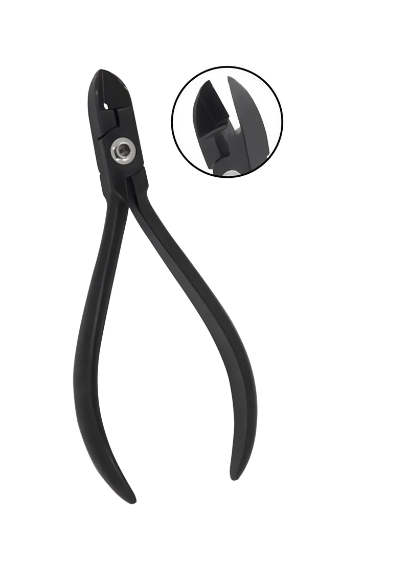 Hard Wire Cutter - Black Chromed, 15 Degree Angled 12 cm - Equate Instruments