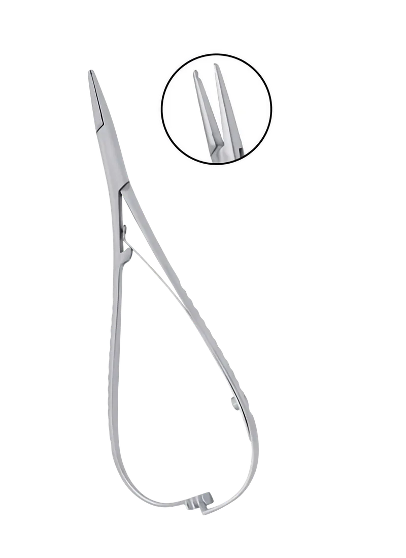 Mathieu Needle Holder 14 cm, Hole Tip - Equate Instruments