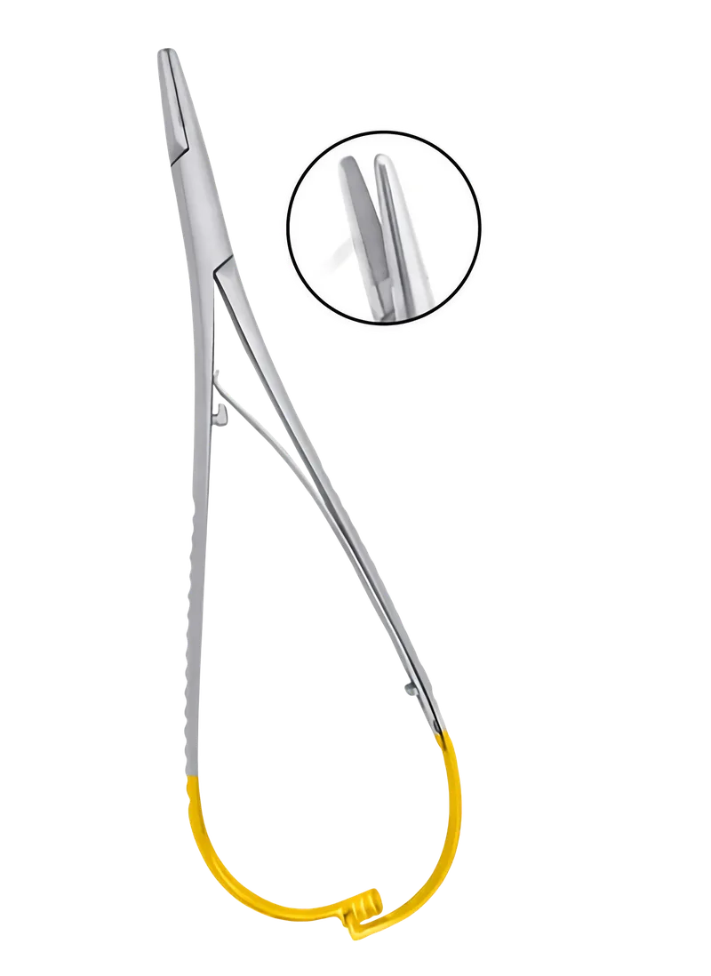 Mathieu Needle Holder Long 7" with T/C Tips - Equate Instruments (image 1)